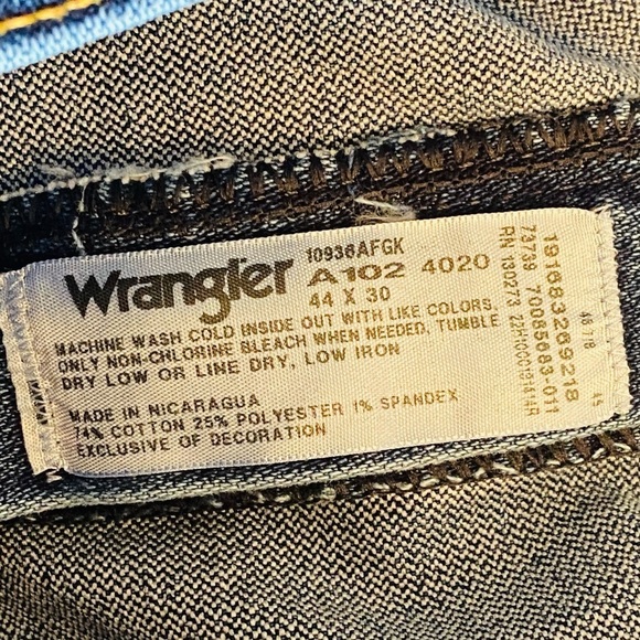Wrangler Cowboy Cut Active Flex Indigo Slim Fit Jeans 44X30 NWT - Picture 15 of 15